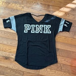 PINK VARSITY T-SHIRT